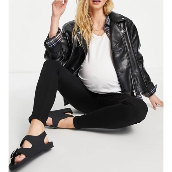 NEW Topshop Jamie Moto Maternity Jegging Jeans 16 - Picture 3 of 6